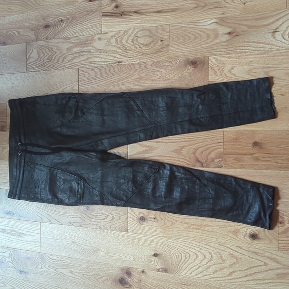 Marc Cain. Slim Fit Drawstring Pants. Faux Leather. Size N3. - Picture 5 of 14